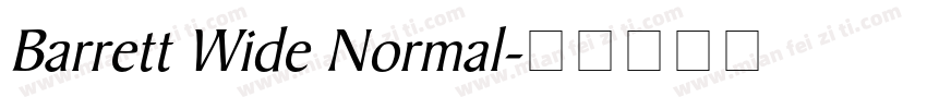 Barrett Wide Normal字体转换